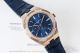 Swiss Copy Vacheron Constantin Overseas 37 MM Small Model Rose Gold Diamond Case Blue Face Cal.5300 Women's Watch (2)_th.jpg